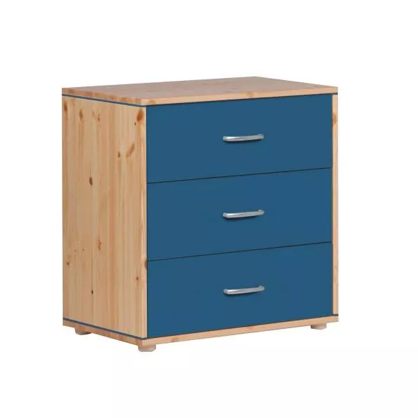 Classic Kommode 3 Schübe Kiefer/Nordic Blue Classic Kommode 3 Schübe Kiefer/Nordic Blue