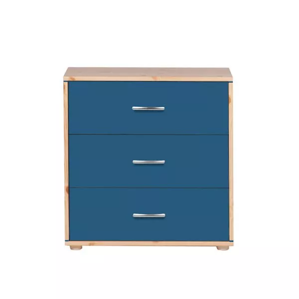 Classic Kommode 3 Schübe Kiefer/Nordic Blue Classic Kommode 3 Schübe Kiefer/Nordic Blue