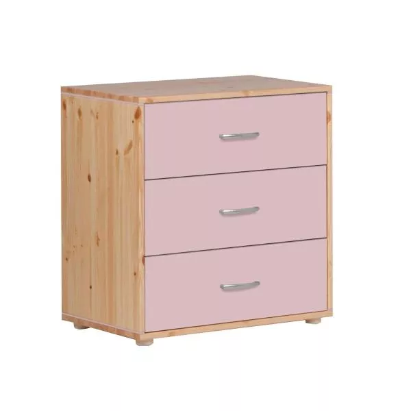 Classic Kommode 3 Schübe Kiefer/Rosa Classic Kommode 3 Schübe Kiefer/Rosa
