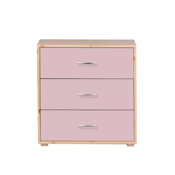 Classic Kommode 3 Schübe Kiefer/Rosa Classic Kommode 3 Schübe Kiefer/Rosa