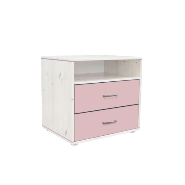 Classic Kommode 2 Schübe Kieferweiß/Rosa/Rosa Classic Kommode 2 Schübe Kieferweiß/Rosa/Rosa