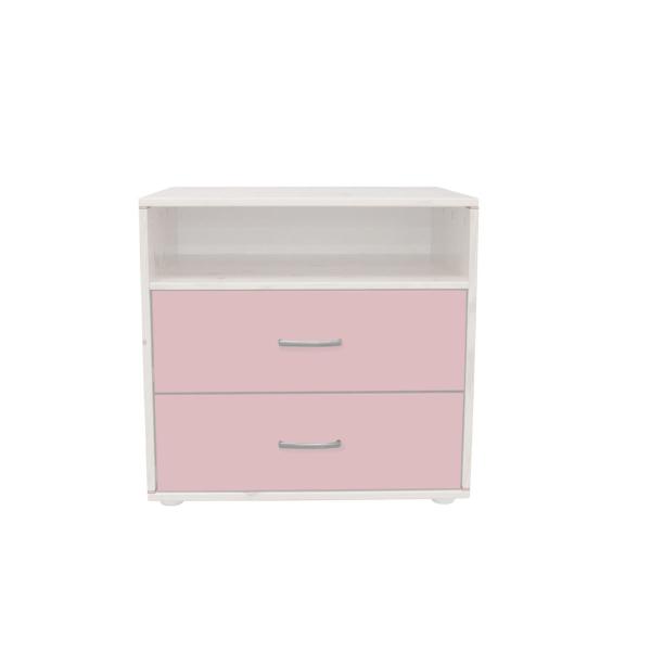 Classic Kommode 2 Schübe Kieferweiß/Rosa/Rosa Classic Kommode 2 Schübe Kieferweiß/Rosa/Rosa