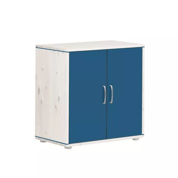Classic Kommode 2 Türen Kieferweiß/Nordic Blue Classic Kommode 2 Türen Kieferweiß/Nordic Blue