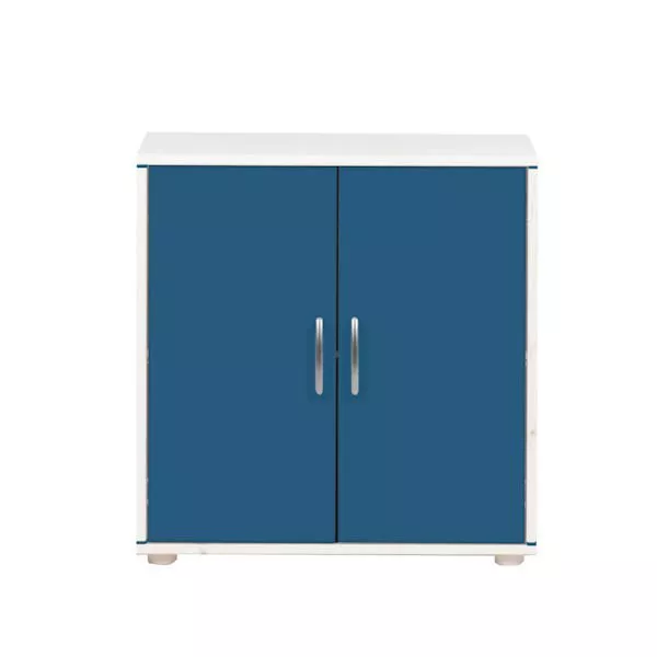 Classic Kommode 2 Türen Kieferweiß/Nordic Blue Classic Kommode 2 Türen Kieferweiß/Nordic Blue