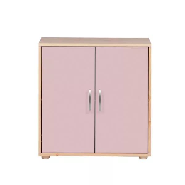 Classic Kommode 2 Türen Kiefer/Rosa Classic Kommode 2 Türen Kiefer/Rosa