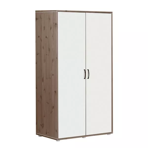 Kleiderschrank 2 Türen Terra/Lack weiß Kleiderschrank 2 Türen Terra/Lack weiß