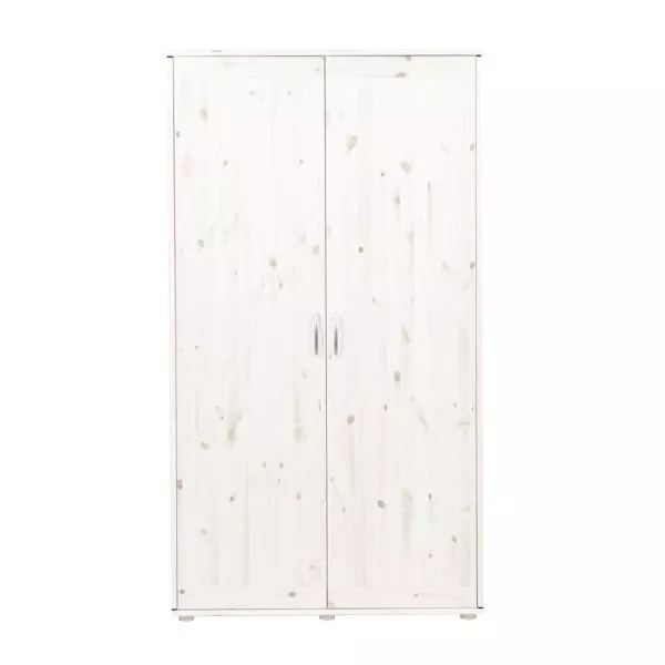 Kleiderschrank 2 Türen Kieferweiß/Nordic Blue Kleiderschrank 2 Türen Kieferweiß/Nordic Blue