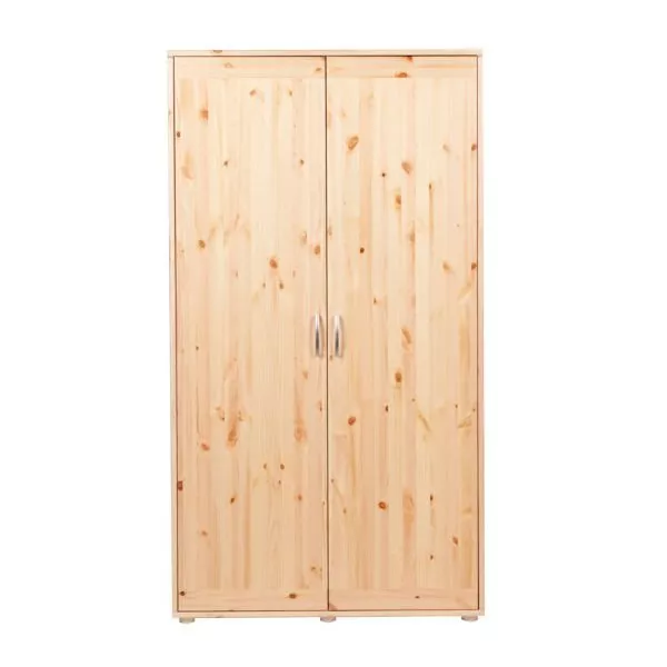 Kleiderschrank 2 Türen Kiefer/Rosa Kleiderschrank 2 Türen Kiefer/Rosa