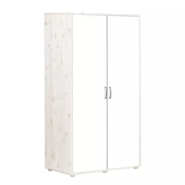 Kleiderschrank 2 Türen Kieferweiß/Lack weiß Kleiderschrank 2 Türen Kieferweiß/Lack weiß