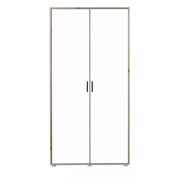 Extrahoher Schrank 2 Türen Terra/Lack weiß Extrahoher Schrank 2 Türen Terra/Lack weiß