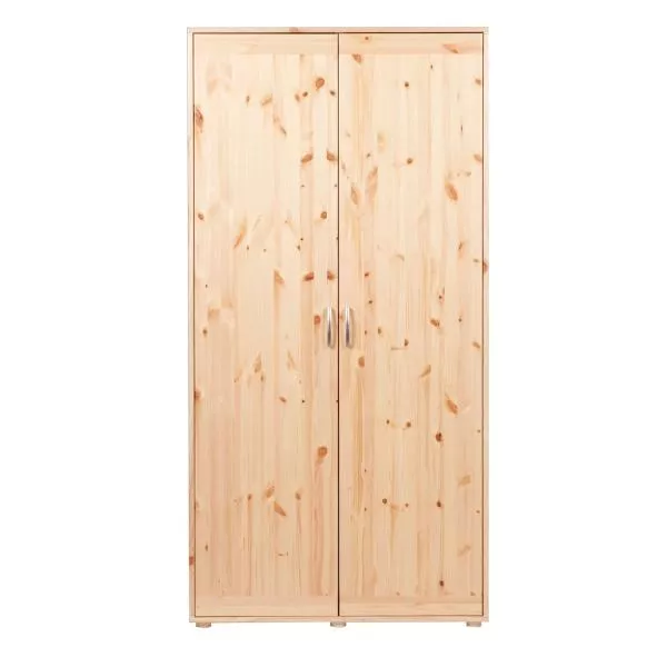Extrahoher Schrank 2 Türen Kiefer/Kiefer/Weiß Extrahoher Schrank 2 Türen Kiefer/Kiefer/Weiß