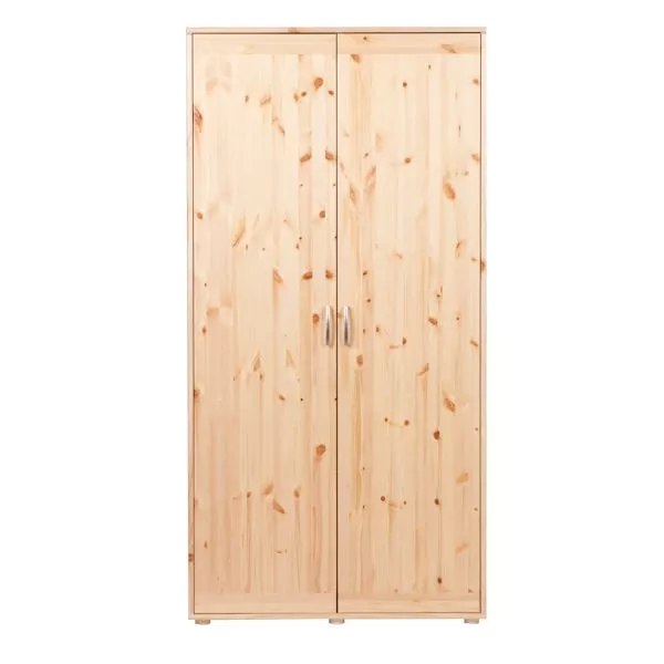 Extrahoher Schrank 2 Türen Kiefer/Rosa Extrahoher Schrank 2 Türen Kiefer/Rosa