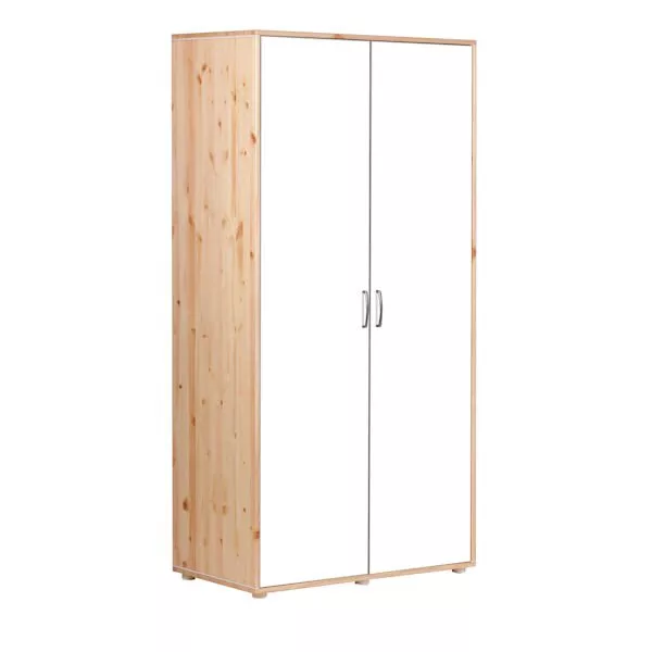Extrahoher Schrank 2 Türen Kiefer/Lack weiß Extrahoher Schrank 2 Türen Kiefer/Lack weiß