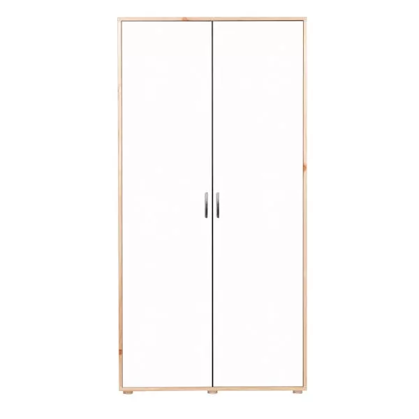 Extrahoher Schrank 2 Türen Kiefer/Lack weiß Extrahoher Schrank 2 Türen Kiefer/Lack weiß