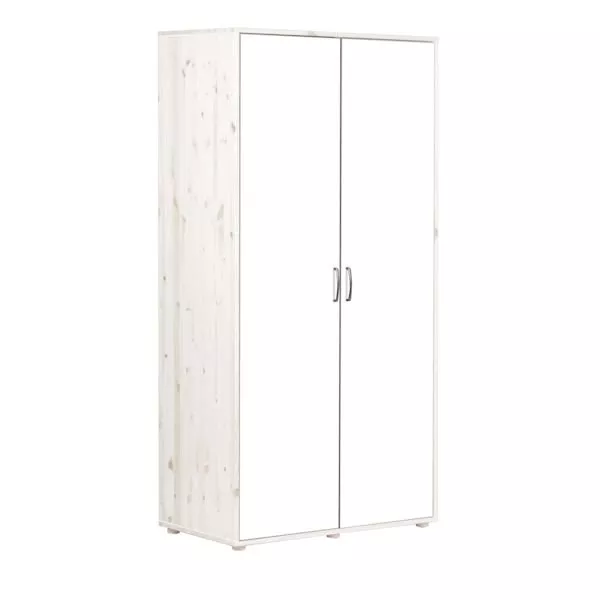 Extrahoher Schrank 2 Türen Kieferweiß/Lack weiß Extrahoher Schrank 2 Türen Kieferweiß/Lack weiß