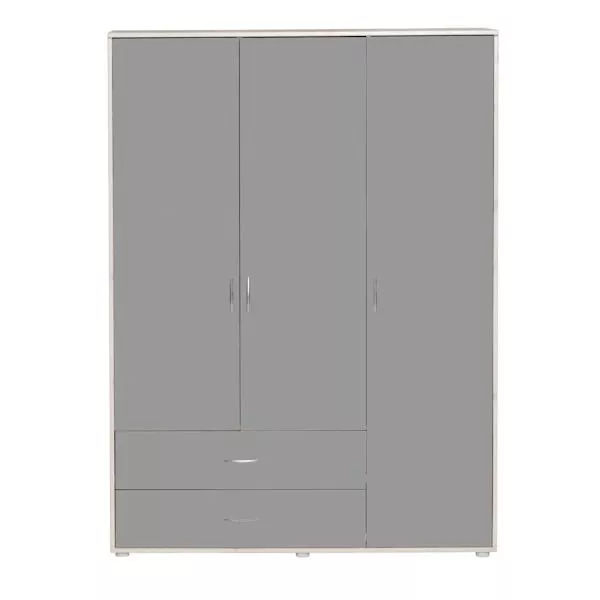 Kleiderschrank 3 Türen 2 Schübe Kieferweiß/Urban Grey Kleiderschrank 3 Türen 2 Schübe Kieferweiß/Urban Grey