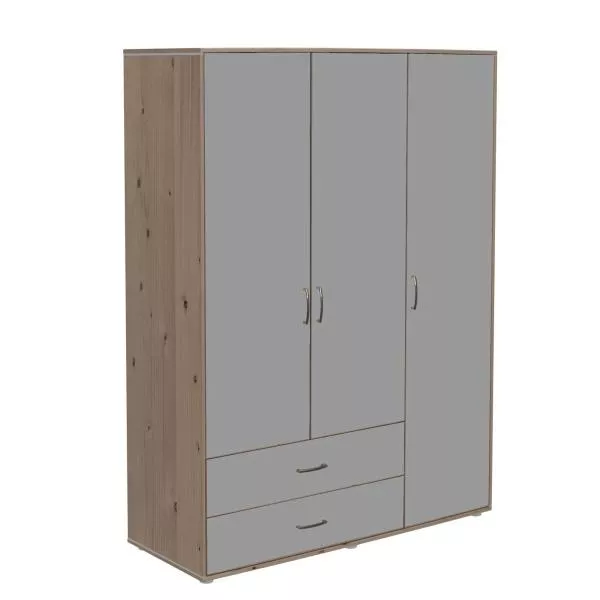 Kleiderschrank 3 Türen 2 Schübe Terra/Urban Grey Kleiderschrank 3 Türen 2 Schübe Terra/Urban Grey