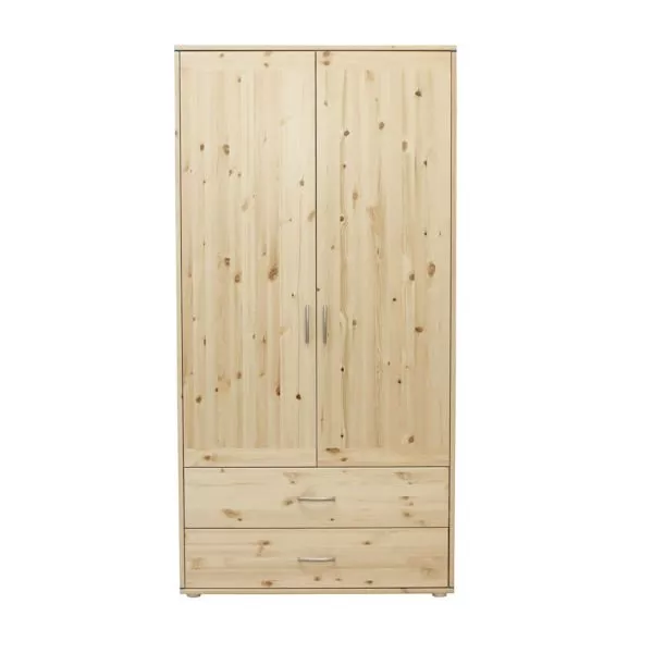 Kleiderschrank 2 Schübe 2 T. Kiefer/Nordic Blue Kleiderschrank 2 Schübe 2 T. Kiefer/Nordic Blue
