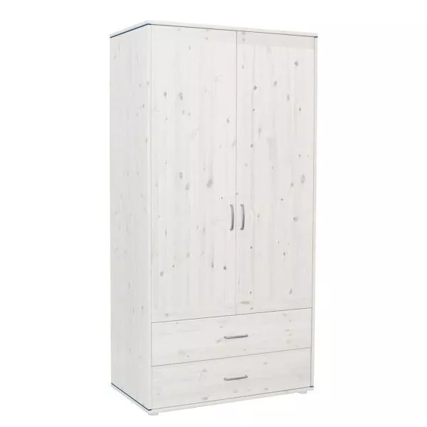 Schrank 2 Schübe 2 T. Kieferweiß/Nordic Blue Schrank 2 Schübe 2 T. Kieferweiß/Nordic Blue