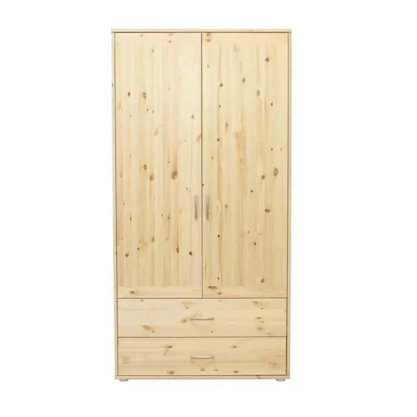 Kleiderschrank 2 Schübe 2 T. Kiefer/Urban Grey Kleiderschrank 2 Schübe 2 T. Kiefer/Urban Grey