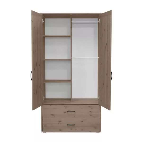 Kleiderschrank 2 Schübe 2 T. Terra/Rosa Kleiderschrank 2 Schübe 2 T. Terra/Rosa