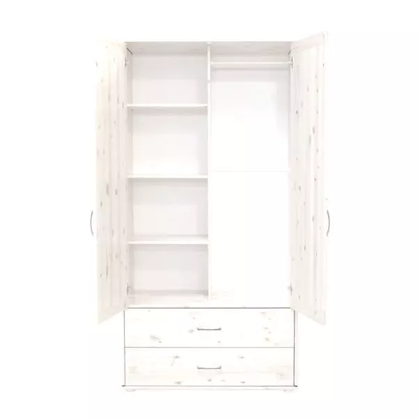 Schrank 2 Schübe 2 T. Kieferweiß/Nordic Blue Schrank 2 Schübe 2 T. Kieferweiß/Nordic Blue