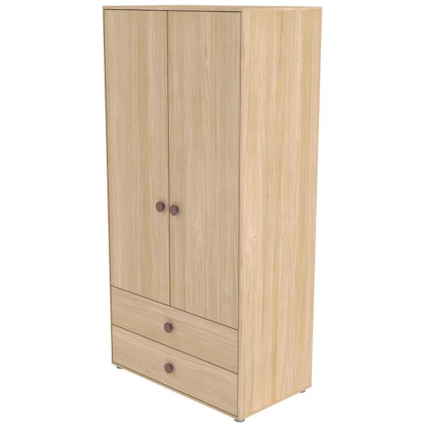 Flexa Popsicle hoher Kleiderschrank 2 Türen, 2 Schubladen, incl. Füsse - Cherry Flexa Popsicle hoher Kleiderschrank 2 Türen, 2 Schubladen, incl. Füsse - Cherry