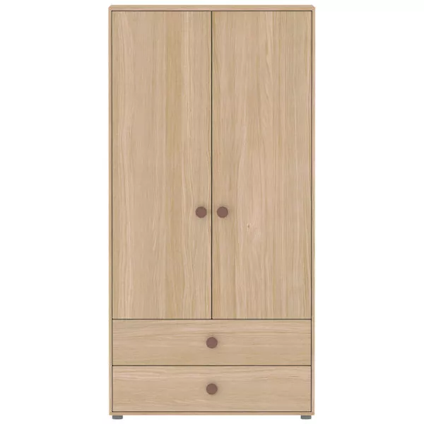 Flexa Popsicle hoher Kleiderschrank 2 Türen, 2 Schubladen, incl. Füsse - Cherry Flexa Popsicle hoher Kleiderschrank 2 Türen, 2 Schubladen, incl. Füsse - Cherry