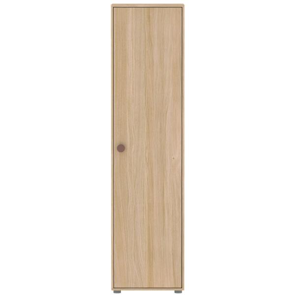Flexa Popsicle Hoher Einzelschrank mit 1 Tür, 4 Böden einschl. Füsse - Cherry Flexa Popsicle Hoher Einzelschrank mit 1 Tür, 4 Böden einschl. Füsse - Cherry