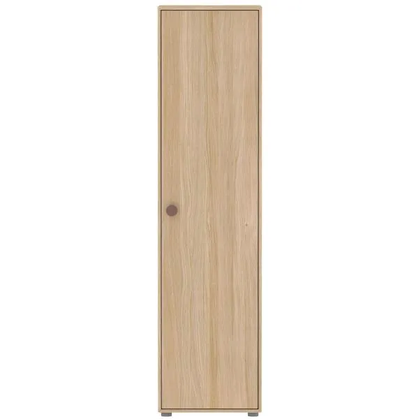 Flexa Popsicle Hoher Einzelschrank mit 1 Tür, 4 Böden einschl. Füsse - Cherry Flexa Popsicle Hoher Einzelschrank mit 1 Tür, 4 Böden einschl. Füsse - Cherry