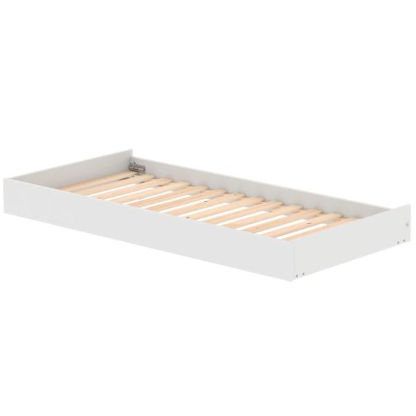 White Ausziehbett 90x190 mit Aufsteller weiß/weiß White Ausziehbett 90x190 mit Aufsteller weiß/weiß