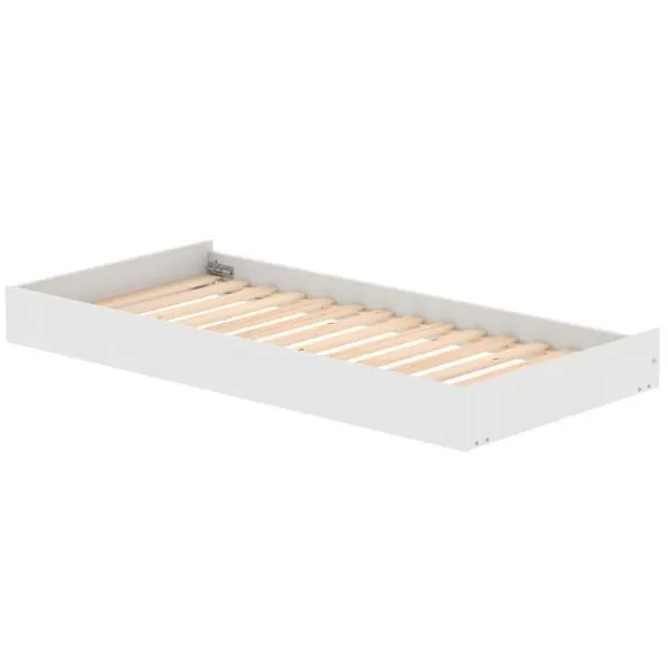 White Ausziehbett 90x190 mit Aufsteller weiß/weiß White Ausziehbett 90x190 mit Aufsteller weiß/weiß