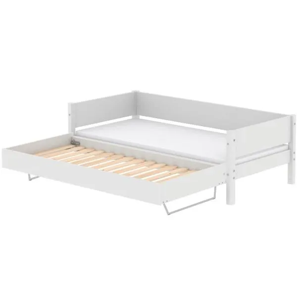 White Ausziehbett 90x190 mit Aufsteller weiß/weiß White Ausziehbett 90x190 mit Aufsteller weiß/weiß