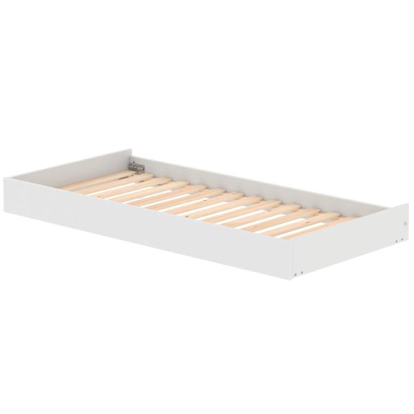 White Ausziehbett 90x200 mit Aufsteller weiß/weiß White Ausziehbett 90x200 mit Aufsteller weiß/weiß