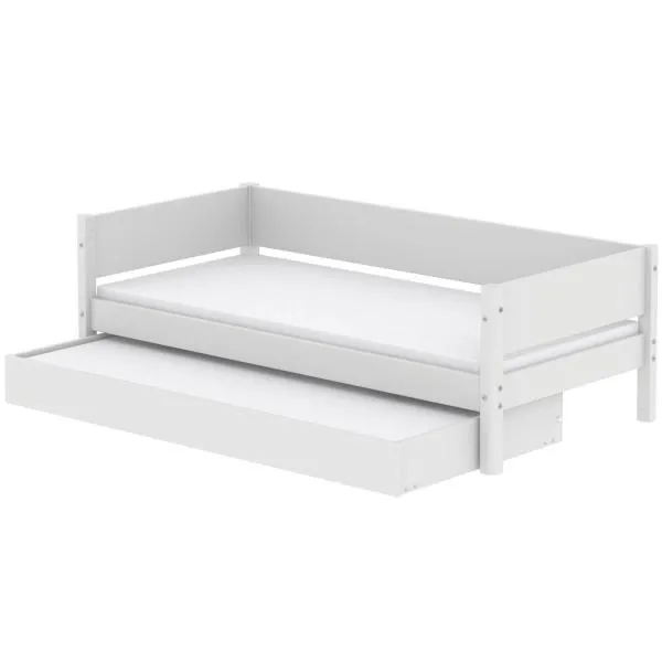 White Ausziehbett 90x190 mit 2 Schübe weiß/weiß White Ausziehbett 90x190 mit 2 Schübe weiß/weiß