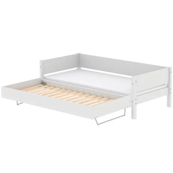 White Ausziehbett 90x200 mit Aufsteller weiß White Ausziehbett 90x200 mit Aufsteller weiß