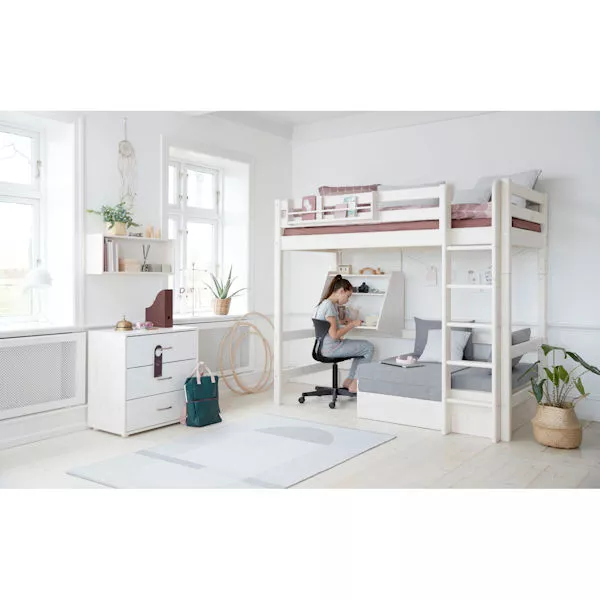 Flexa Hochbett CASA 90x200 ger. Leiter grau Flexa Hochbett CASA 90x200 ger. Leiter grau