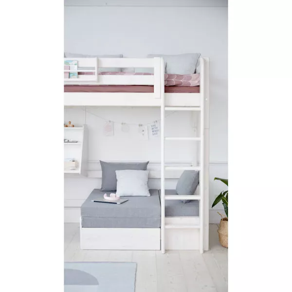 Flexa Hochbett CASA 90x200 ger. Leiter grau Flexa Hochbett CASA 90x200 ger. Leiter grau