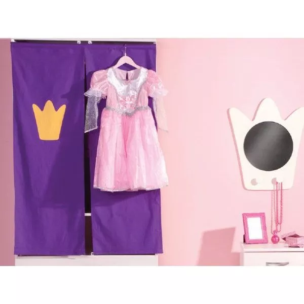 Trendy Schrankvorhang 2-tlg., lila/pink Prinzessin