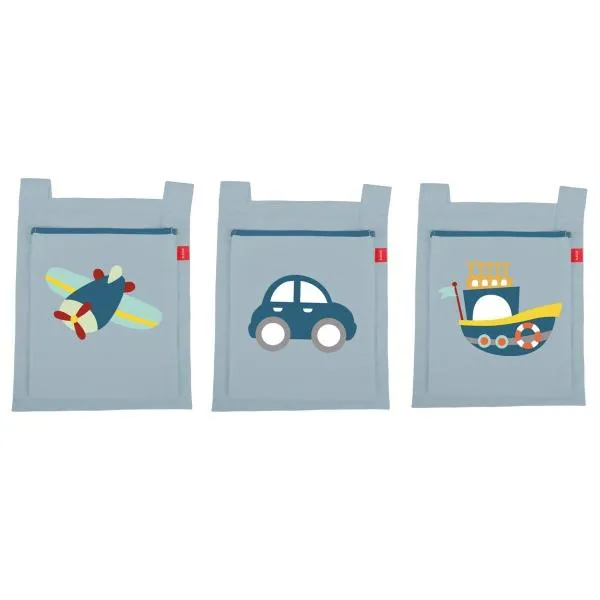 Flexa Classic Betttaschen 3er Set Motiv Transportation Flexa Classic Betttaschen 3er Set Motiv Transportation