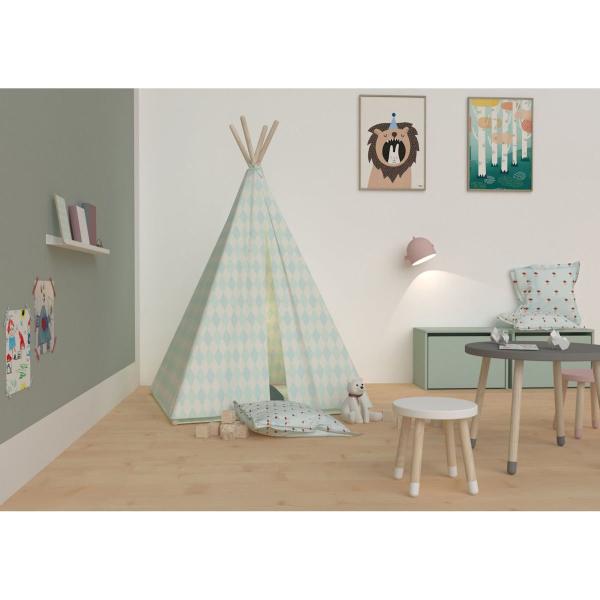 Tipi Zelt mit Steppmatte Türkis Tipi Zelt mit Steppmatte Türkis