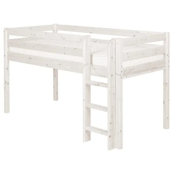 Flexa Classic Spielbett 90x200 gerade Leiter in weiß Flexa Classic Spielbett 90x200 gerade Leiter in weiß