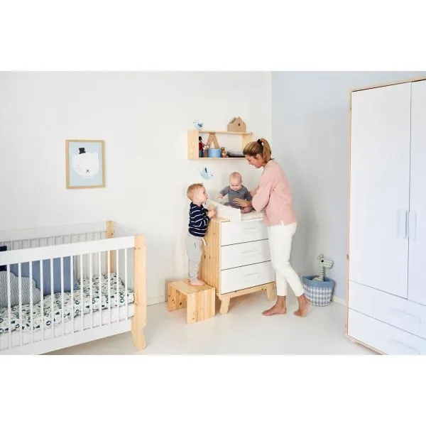 Flexa Näst 2-in-1 Wickeltisch Natur/Weiß Flexa Näst 2-in-1 Wickeltisch Natur/Weiß