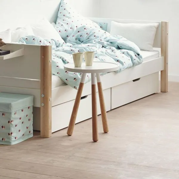 White Einzelbett 90x200 mit 2 Schübe weiß White Einzelbett 90x200 mit 2 Schübe weiß
