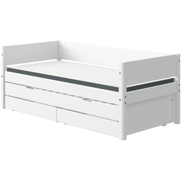 White Einzelbett 90x200 + Gästeb. + 2 Schübe weiß White Einzelbett 90x200 + Gästeb. + 2 Schübe weiß