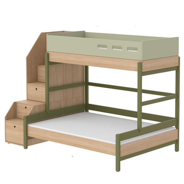 Flexa Popsicle Familienbett mit Treppe in 90/140x200 Kiwi Flexa Popsicle Familienbett mit Treppe in 90/140x200 Kiwi