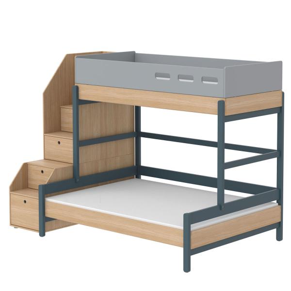 Flexa Popsicle Familienbett mit Treppe in 90/140x200 Blueberry Flexa Popsicle Familienbett mit Treppe in 90/140x200 Blueberry