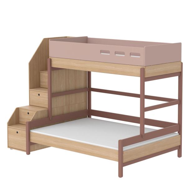Flexa Popsicle Familienbett mit Treppe in 90/140x200 Cherry Flexa Popsicle Familienbett mit Treppe in 90/140x200 Cherry