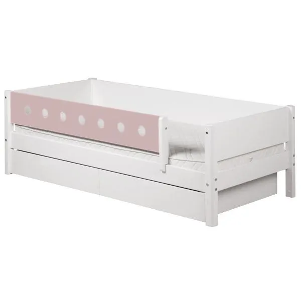 Flexa White Einzelbett 90x190 cm Schübe u. Sicherung rosa Flexa White Einzelbett 90x190 cm Schübe u. Sicherung rosa