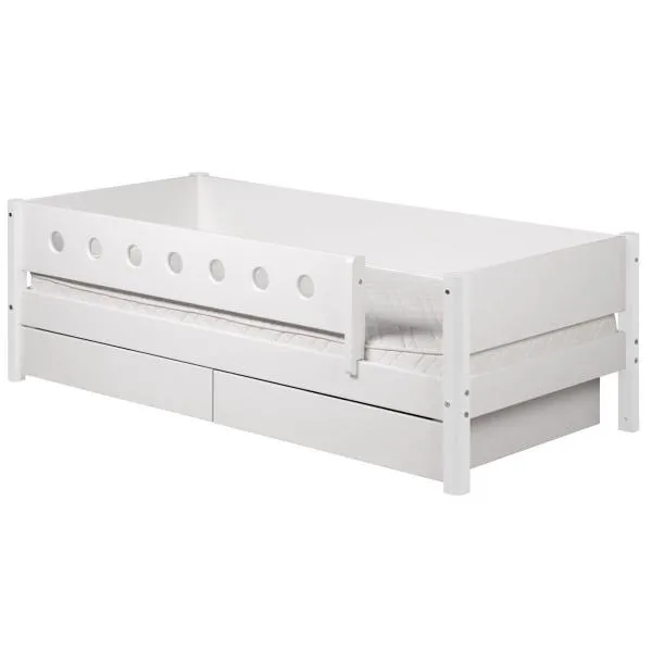 Flexa White Einzelbett 90x190 cm Schübe u. Sicherung weiß Flexa White Einzelbett 90x190 cm Schübe u. Sicherung weiß